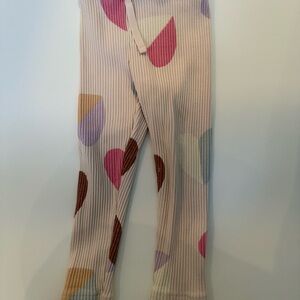 Zara Ribbed Beige Toddler Leggings